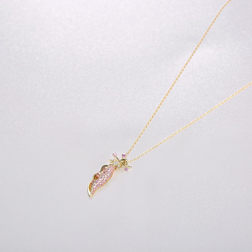 Sterling Silver Necklace with  Crystals