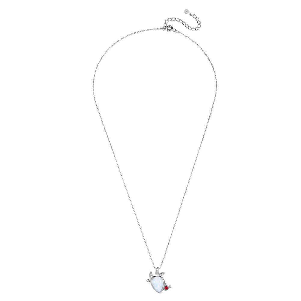 Sterling Silver Necklace with  Crystals