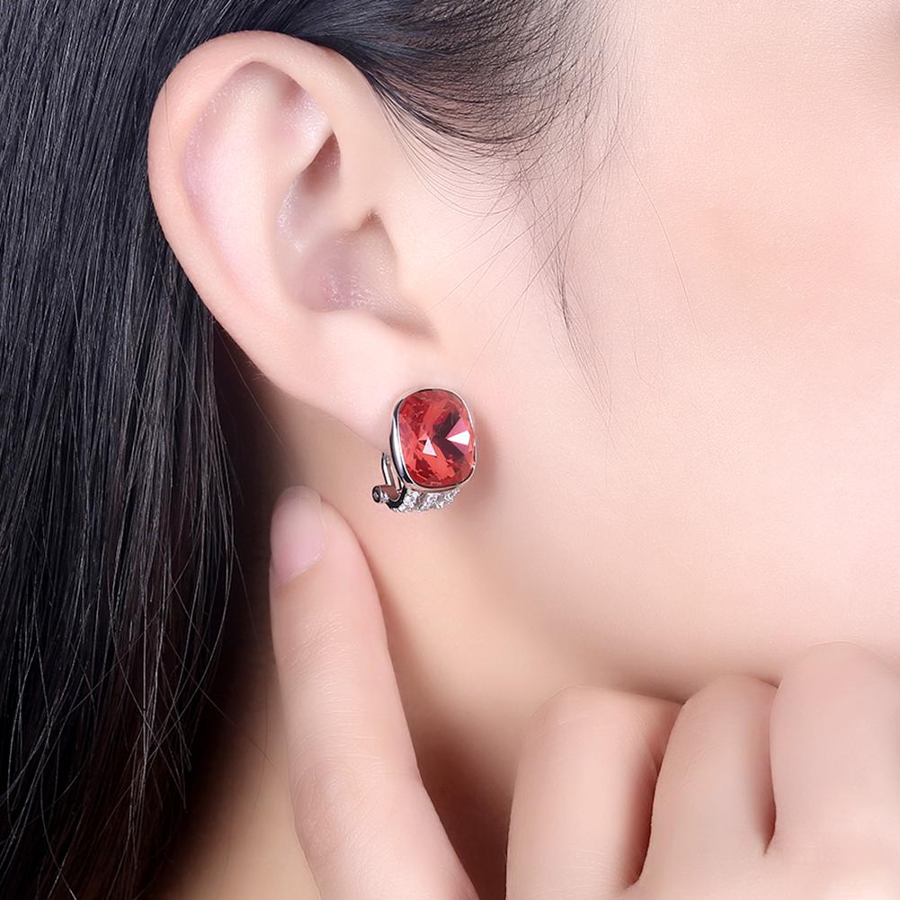 Sterling Silver Earring with  Crystals