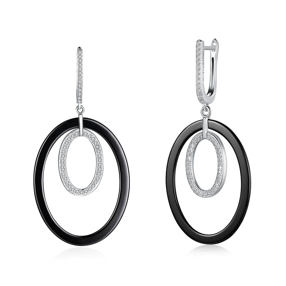 Sterling Silver Italian Ceramic Earring