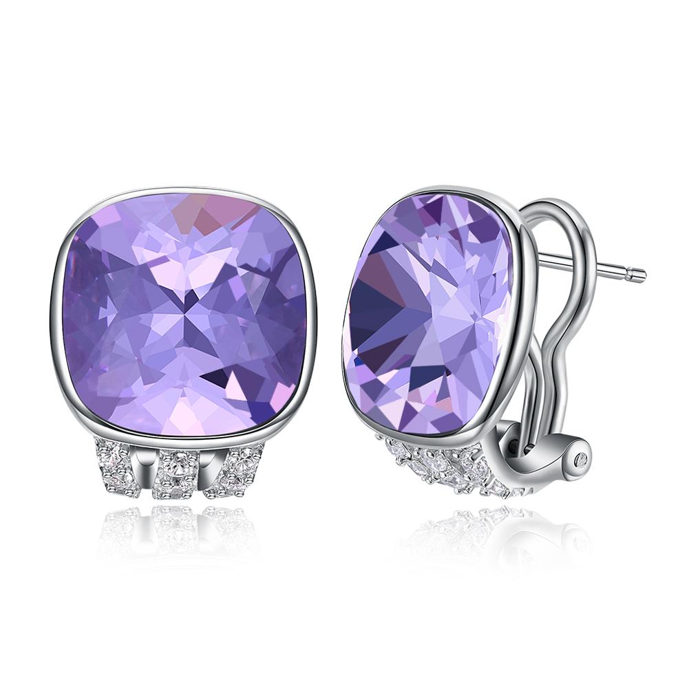 Sterling Silver Earring with  Crystals