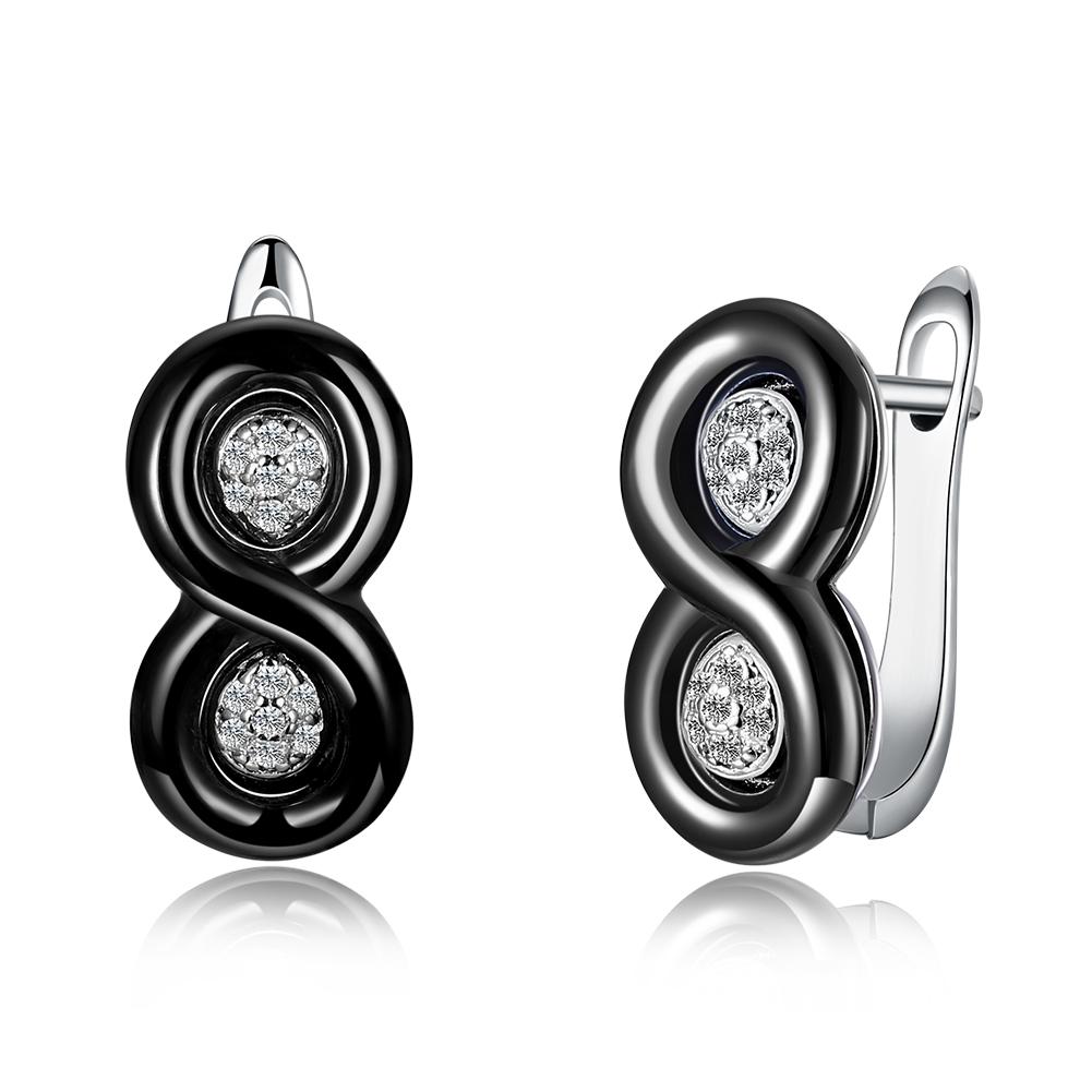 Sterling Silver Italian Ceramic Earring
