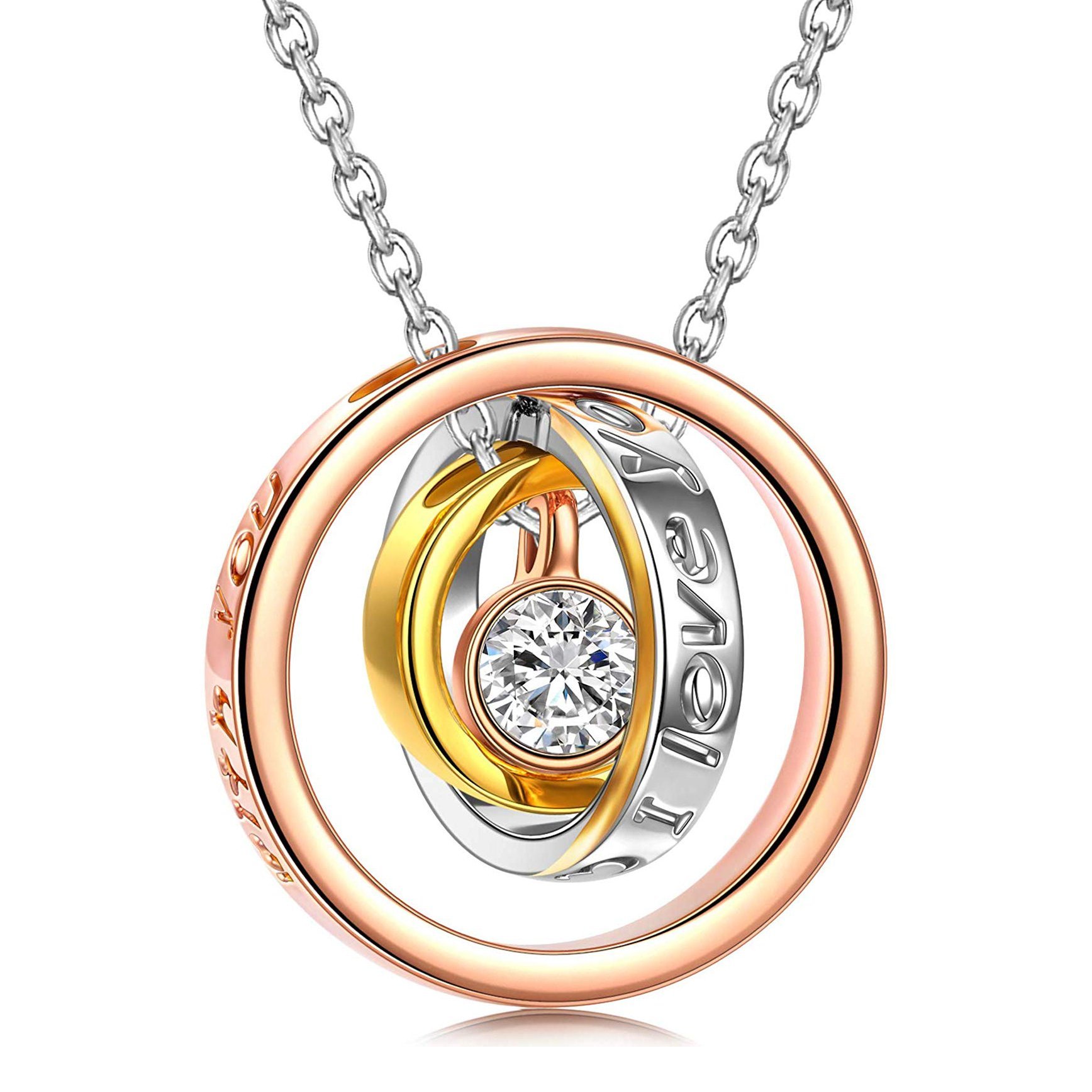 Triple rolling Necklace – I will always Love you MUM