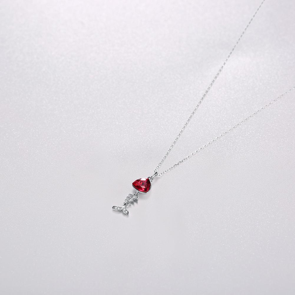 Sterling Silver Necklace with  Crystals